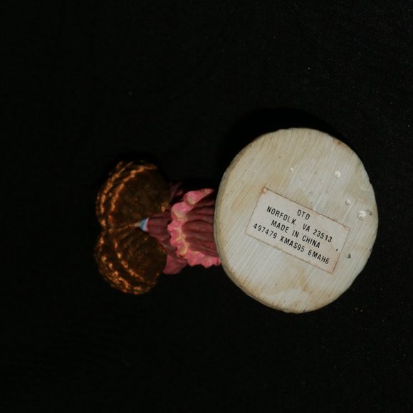 African angel figurine playing lute approx 6" tall - Picture 3 of 5